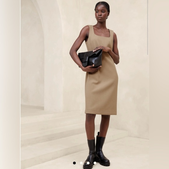 Banana Republic DOUBLE-WEAVE SHEATH DRESS work dress suit dress - Picture 3 of 11